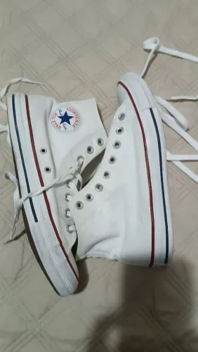 all star branco cano alto