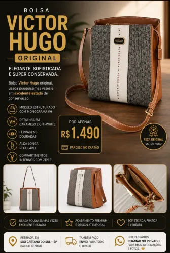 Bolsa Victor Hugo semi nova original