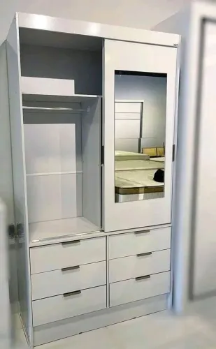 Roupeiro Sevilha com espelho (6 gavetas/ 2 portas)