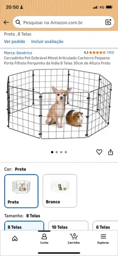 Cercado para cachorro pequeno 