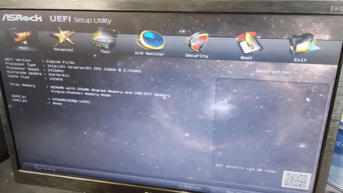 CPU Intel Celeron J1800 2.41Ghz/