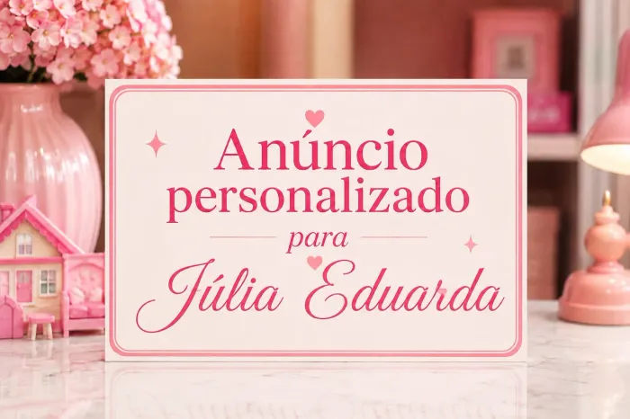 Anúncio personalizado para Júlia Eduarda