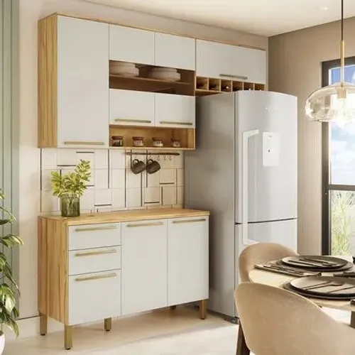 Armário de Cozinha 3 Peças em MDF Napoli (Novo)