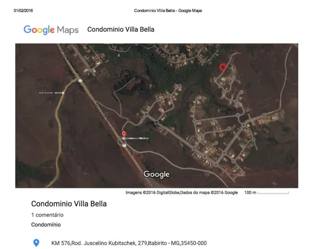 Lote condomínio villa bella br 040 itabirito moeda / mg 850 m2