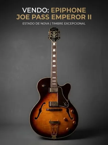 Epiphone Joe Pass Emperor II Sunburst - Como Nova, Timbre dos Sonhos!