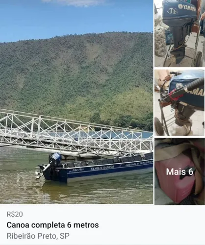 CANOA+CARRETINHA +MOTOR