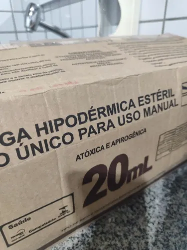 Seringa hipodérmica estéril de uso único 20ml
