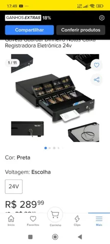 Caixa registradora dinheiro, abertura manual e automático