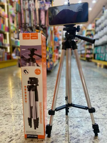 Tripé para Câmera Celular 1,5 metros - Entrega Grátis