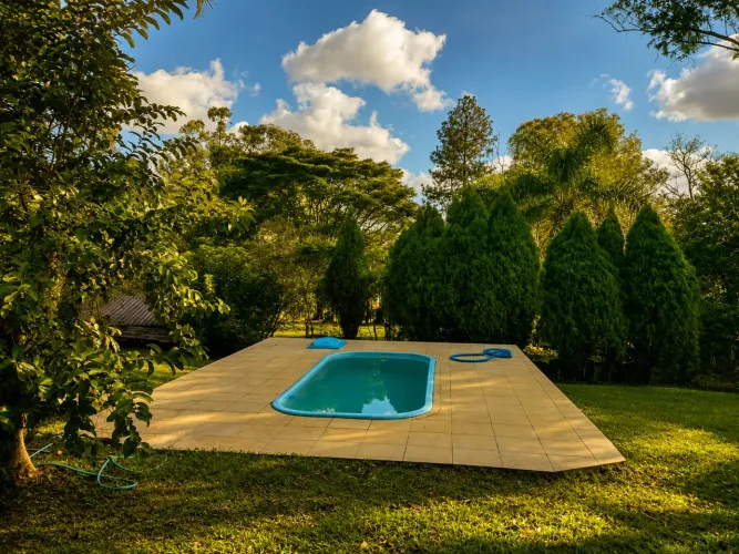 Chácara 3.000m² em Gravataí com piscina, casa pronta e poço artesiano