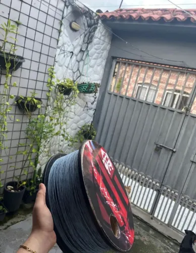 Carretilha de madeira para pipas, com escudo do flamengo ótimo para colecionadores