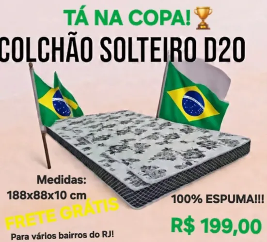 Colchão Solteiro com FRETE GRÁTIS: Últimas Unidades da QUEIMA!!!