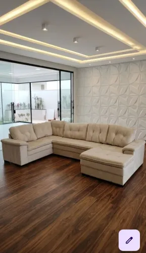 Sofa de canto gigante com chaise