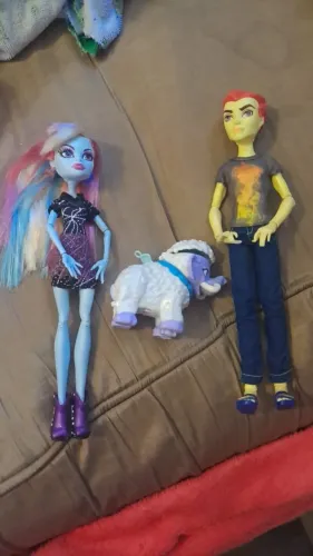 Kit monster high abby + heath + pet