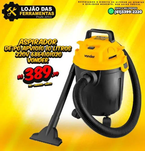 Aspirador de Pó APV1010 10 Litros 220v 6864101020 Vonder