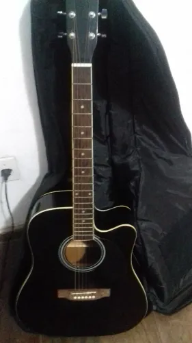 Violão Giannini GF-1 C elétrico preto