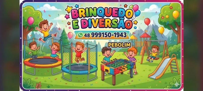 Aluguel de cama elástica e piscina de bolinha