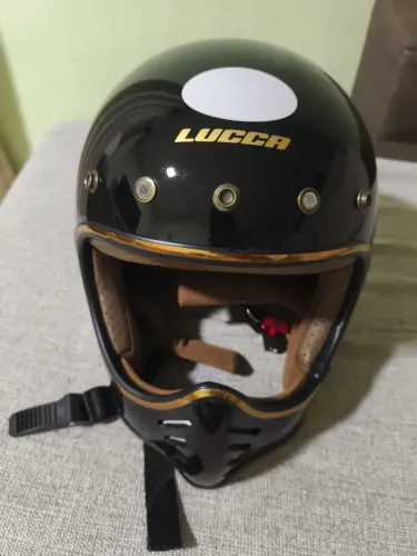 Capacete Lucca magno X número 58preto brilhante 