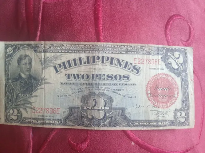 Cédula antiga das Filipinas(2 pesos)