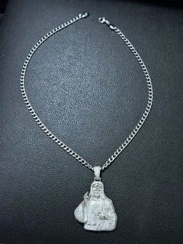 Colar + Pingente Cristo Cravejado Ice