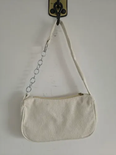 Bolsa de Ombro Baguete Off White