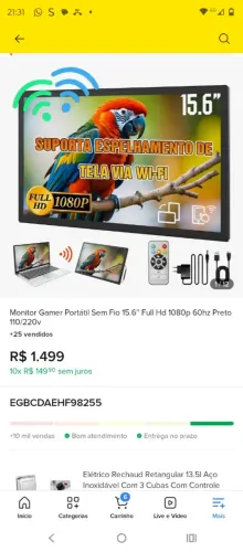 Monitor Por R$ 380