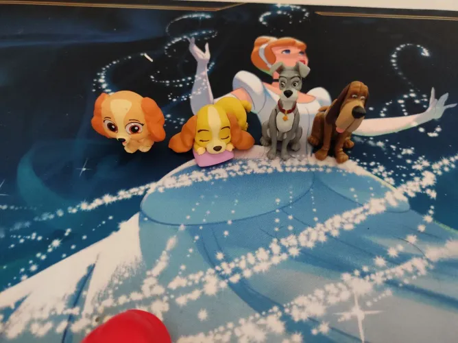Lote miniaturas Lady and the Tramp A Dama e o Vagabundo Disney Doorables Gashapon