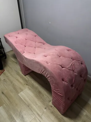 Maca extensão de cílios estética rosa bebê 