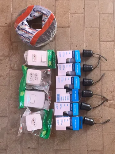 ? KIT COMPLETO DE MATERIAL ELÉTRICO - NOVO E PRONTO A INSTALAR! ?