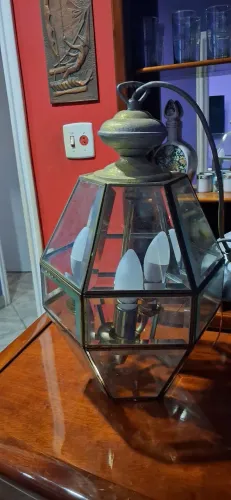 Lustre norueguel em vidro bisote..entrega em mãos