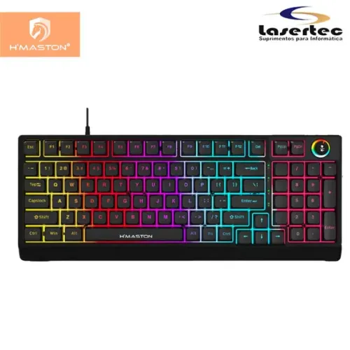 Teclado Mecânico Gamer H'Maston TK03 RGB com Fio USB-C