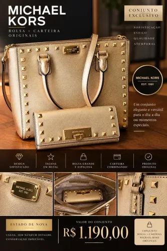 Bolsa com carteira mickel kors orig