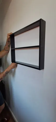Kit prateleira  Nicho Madeira mdf preto 