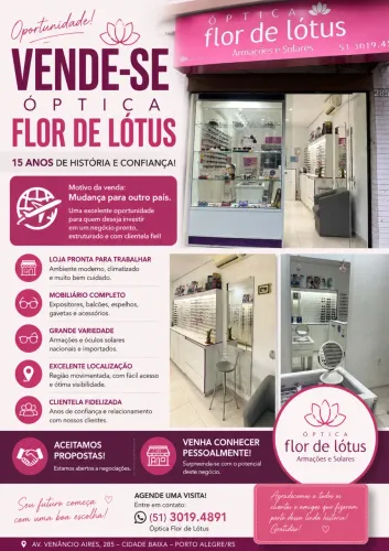 Vendo ótica com ótimo faturamento