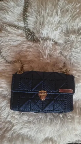 Bolsa artesanal azul