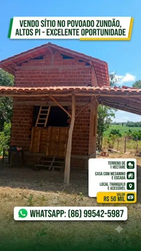 Vendo sítio recém construído em altos pi
