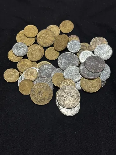Lote De 50 Moedas Antigas Brasileiras Réis Cruzeiros Centavos