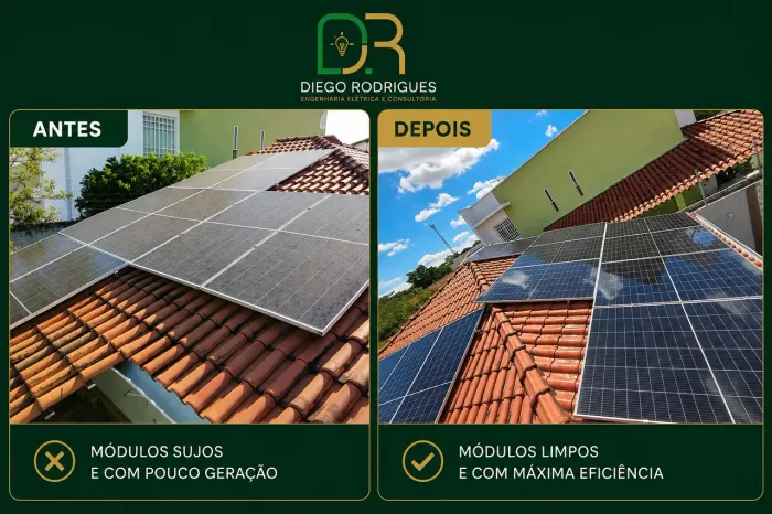 LIMPEZA E MANUTENÇÃO DE PAINÉIS SOLARES 