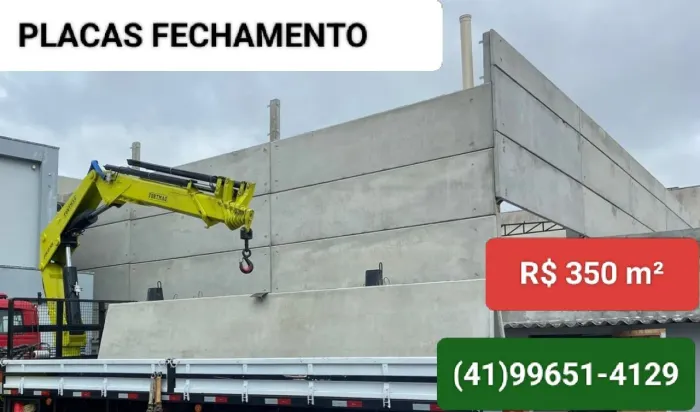 PLACAS FECHAMENTO BARRACÃO <br>BARRACÃO <br>GALPÃO <br>R$ 350 m²<br>(INSTALADO/MONTADO) *