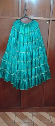 Saia cigana rodada verde