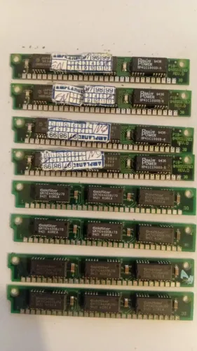 Lote 16MB Memória SIMM 72 Pinos (8x2MB) GoldStar/Brain Power 486
