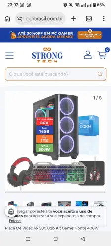 Computador gamer com placa de vídeo novo