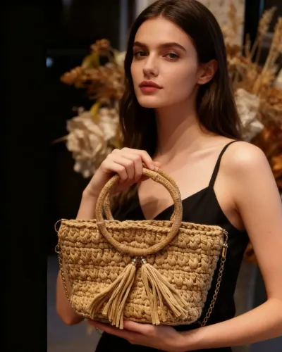 Linda Bolsa Bege Estilosa 
