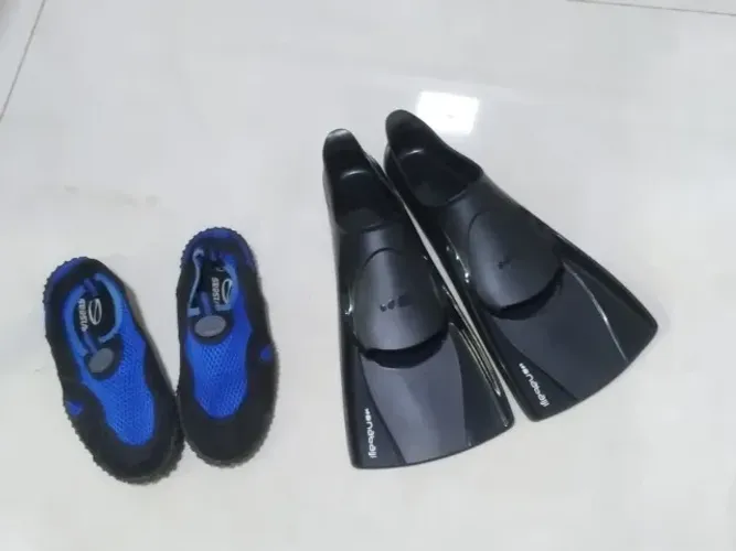 Kit de mergulho pé de pato nabaiji com sapatilha seasub