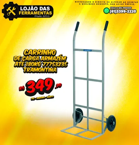 Carrinho de Carga Armazém até 180kg * Tramontina