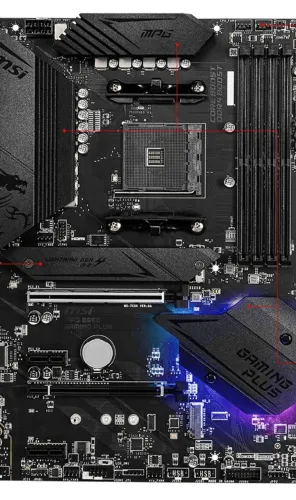 Kit AM4 Ryzen 7 5700X + Placa-Mãe MSI MPG B550 Gaming Plus - Faço Envio
