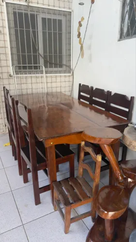 Mesa e cadeiras jatobá 