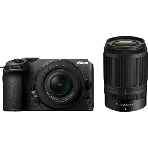 Câmera Digital Nikon Z30 20.9MP 3.0 Lente Z DX 16-50MM VR + Lente Z DX 50-250MM VR - Nova