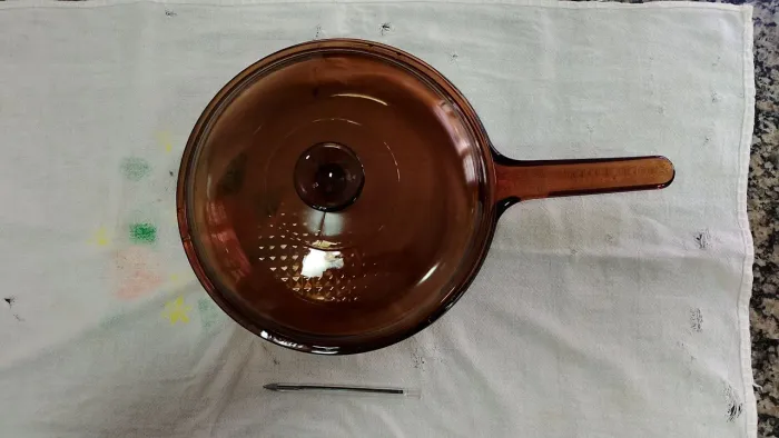 Frigideira vision de vidro âmbar de 10 litros 