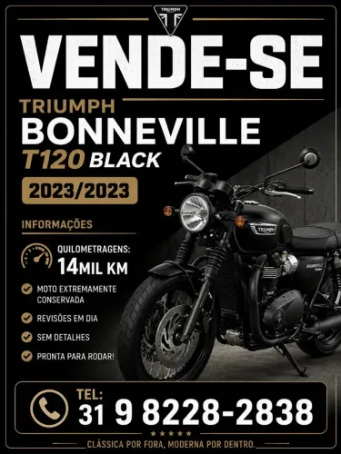 Boneville black t120
